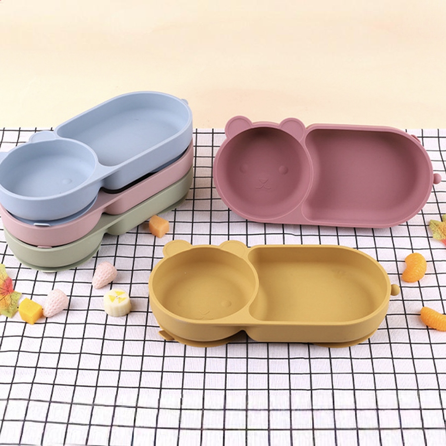 Baby Food Tray - Baby Silicone Suction Cup Bowl Cute