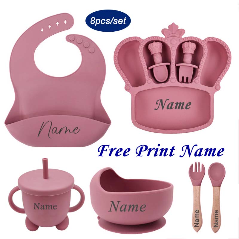 Baby Food Tray - Personalized Name Baby Feeding Plate Dishes