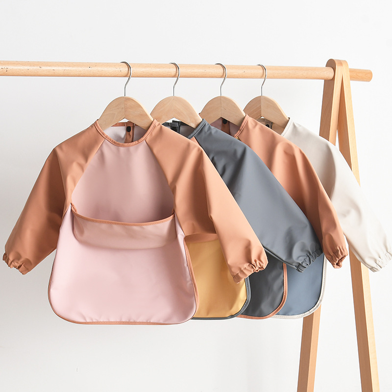 Kids Baby Long Sleeved PU Bibs - đánh giá và giá Bib Long Sleeve