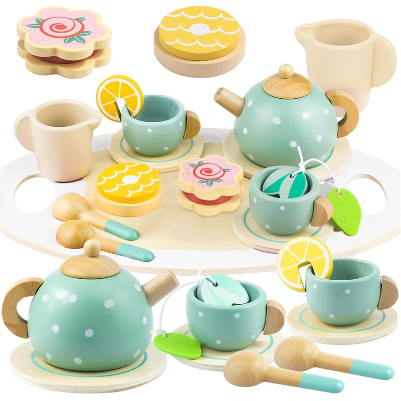 Wooden Afternoon Tea Set Toy P - đánh giá và giá Baby Food Under 1 Year