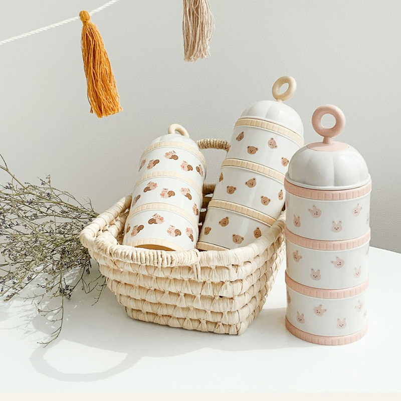 Cute Bear Milk Powder Box Baby - đánh giá và giá Baby Food Dispenser