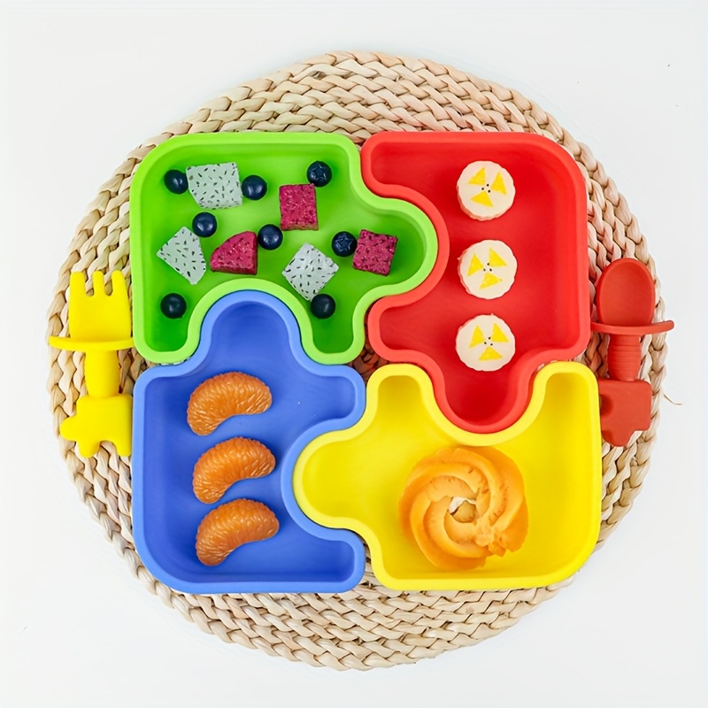 6pcs/Set baby Silicone Feeding - đánh giá và giá Baby Food Tray