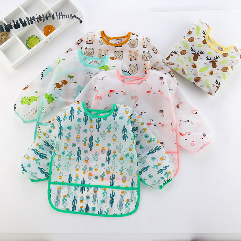Baby Bibs New Cute Children Ba - đánh giá và giá Bib Long Sleeve